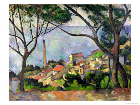 The Sea at L Estaque, 1878 - Paul Cezanne Painting